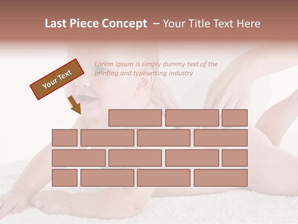 A Baby Is Being Massaged By A Woman PowerPoint Template