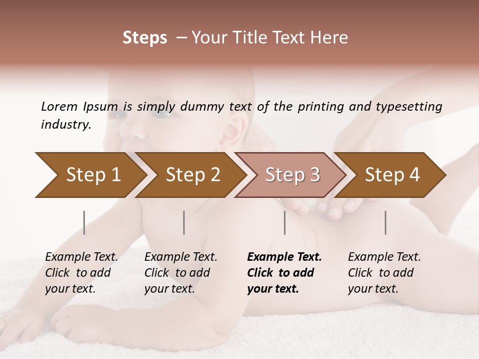 A Baby Is Being Massaged By A Woman PowerPoint Template