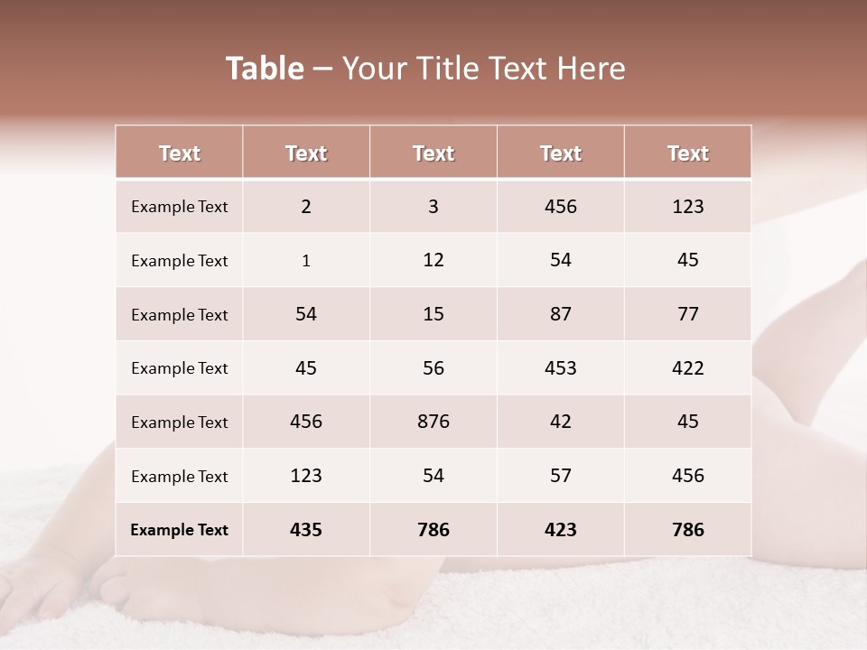 A Baby Is Being Massaged By A Woman PowerPoint Template