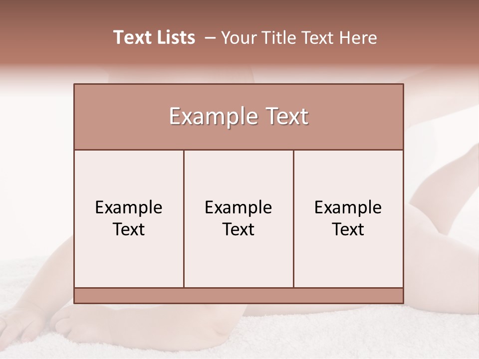 A Baby Is Being Massaged By A Woman PowerPoint Template