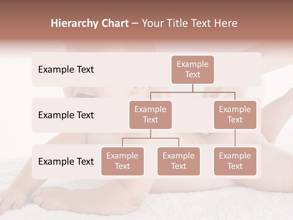 A Baby Is Being Massaged By A Woman PowerPoint Template