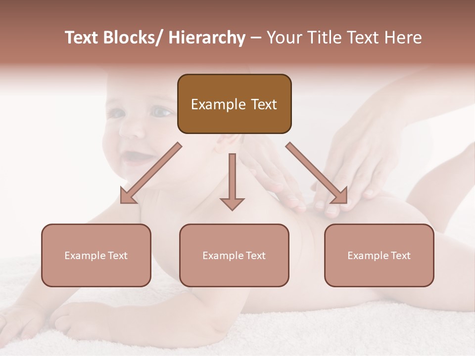 A Baby Is Being Massaged By A Woman PowerPoint Template