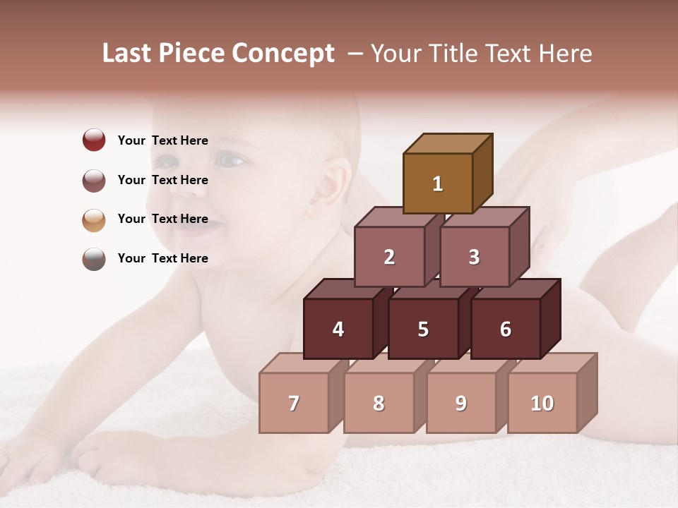 A Baby Is Being Massaged By A Woman PowerPoint Template