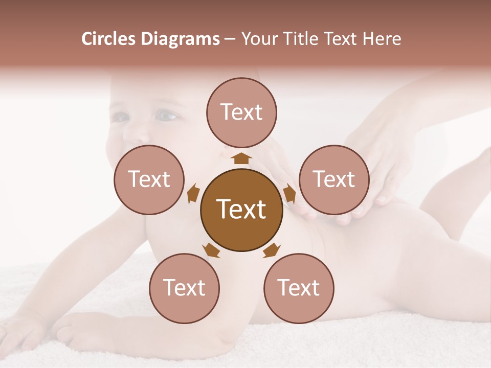 A Baby Is Being Massaged By A Woman PowerPoint Template