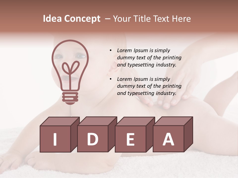 A Baby Is Being Massaged By A Woman PowerPoint Template