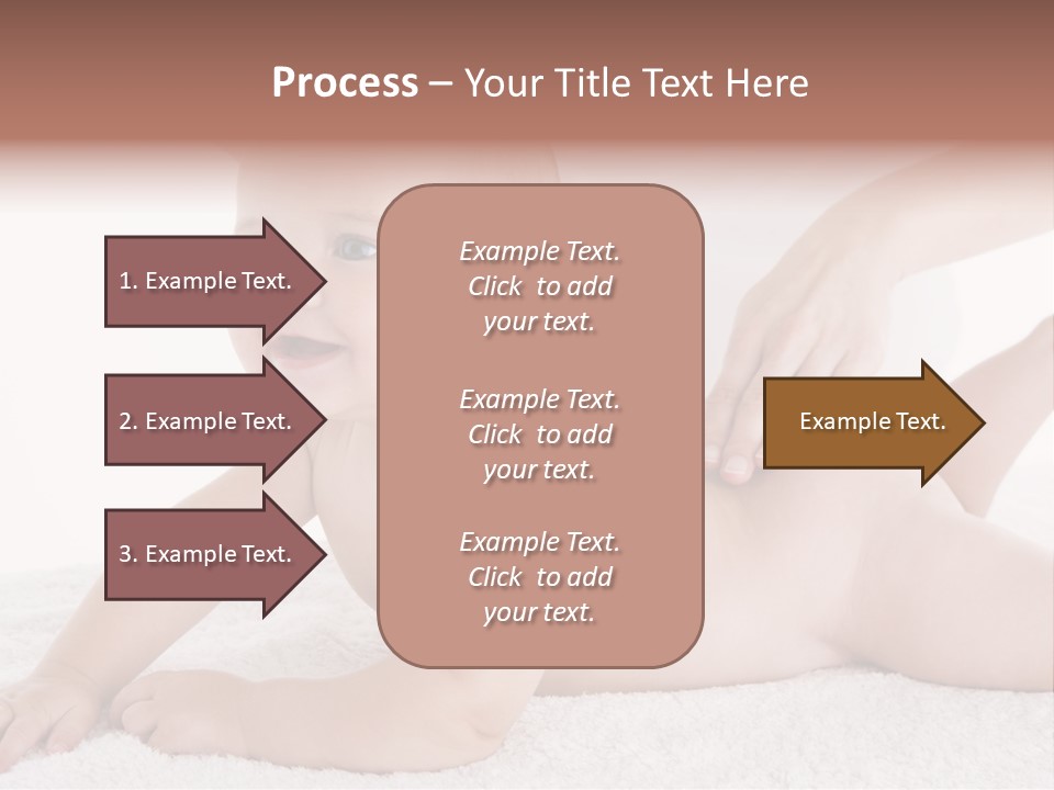 A Baby Is Being Massaged By A Woman PowerPoint Template