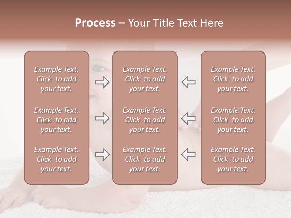 A Baby Is Being Massaged By A Woman PowerPoint Template