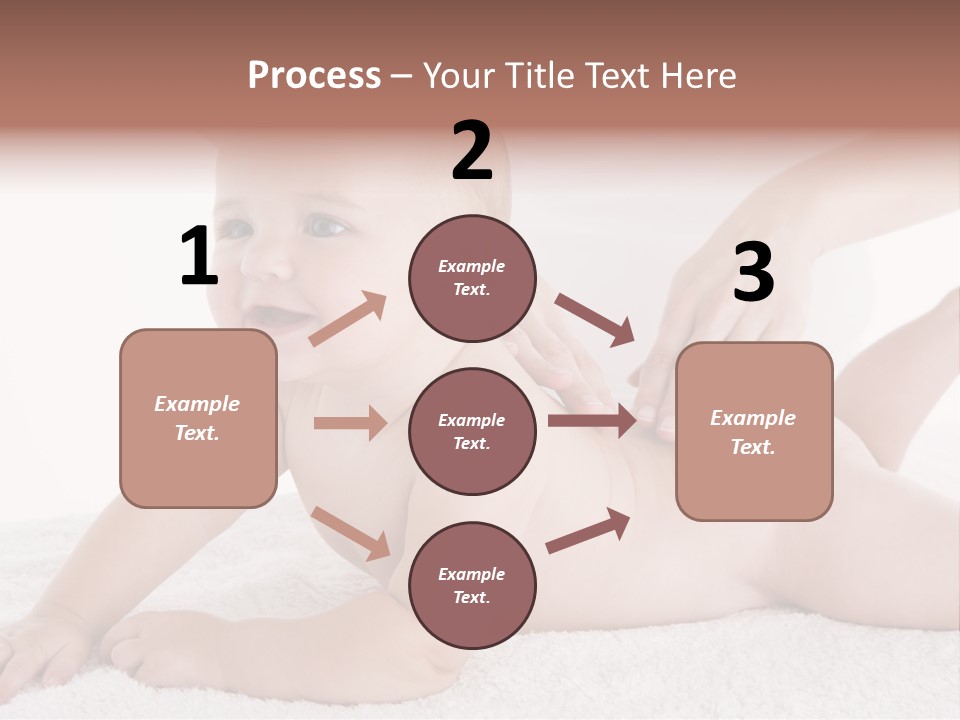 A Baby Is Being Massaged By A Woman PowerPoint Template