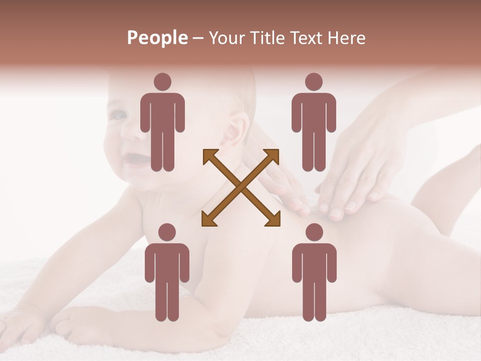 A Baby Is Being Massaged By A Woman PowerPoint Template
