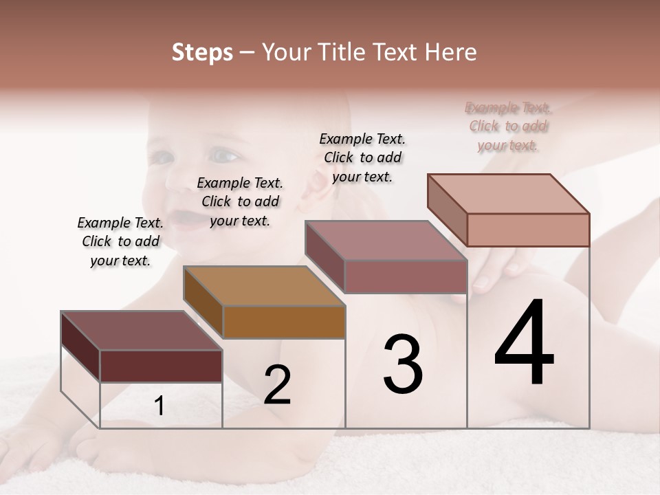 A Baby Is Being Massaged By A Woman PowerPoint Template
