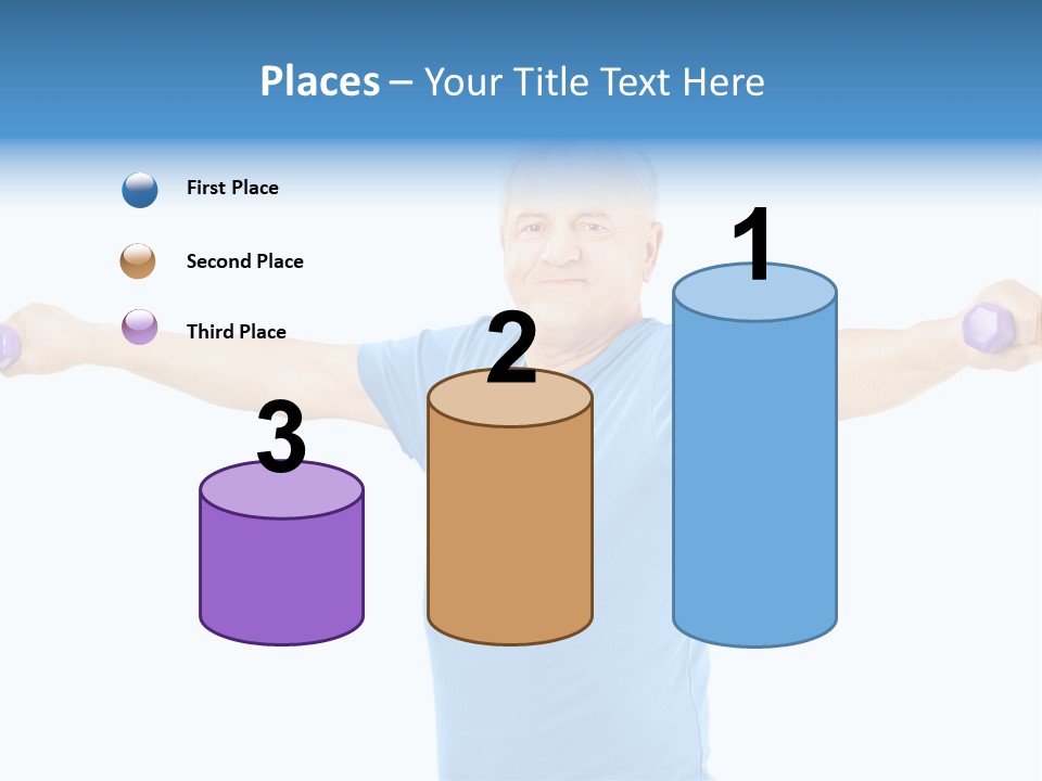 A Man Is Doing Exercises With Dumbbells PowerPoint Template