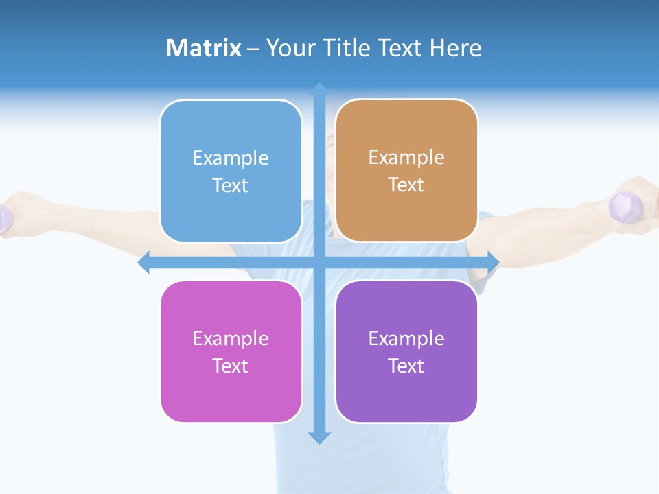 A Man Is Doing Exercises With Dumbbells PowerPoint Template