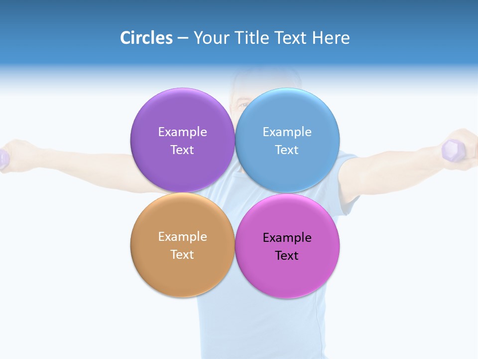 A Man Is Doing Exercises With Dumbbells PowerPoint Template