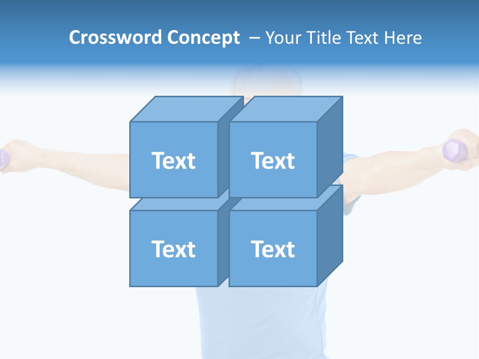 A Man Is Doing Exercises With Dumbbells PowerPoint Template