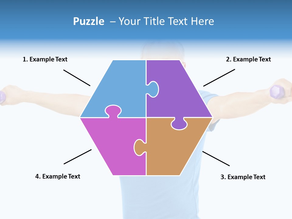 A Man Is Doing Exercises With Dumbbells PowerPoint Template