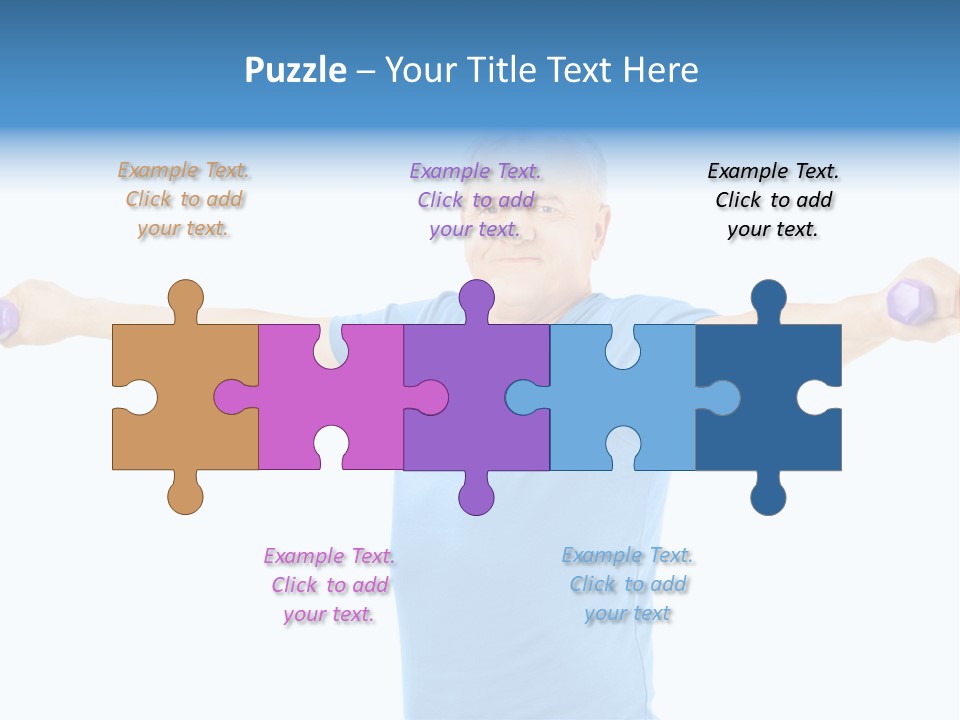 A Man Is Doing Exercises With Dumbbells PowerPoint Template