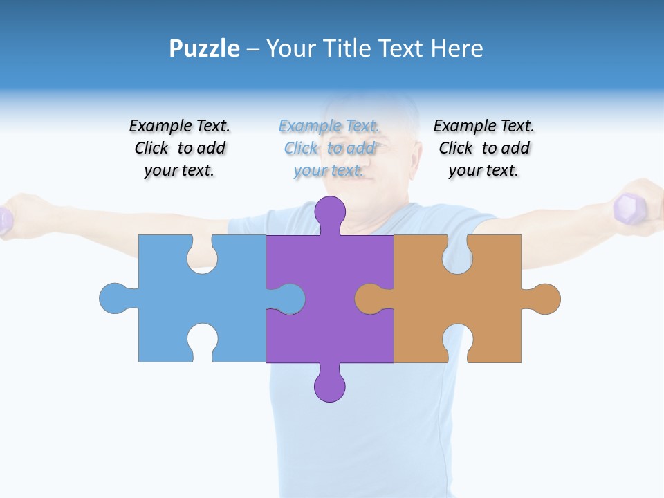 A Man Is Doing Exercises With Dumbbells PowerPoint Template