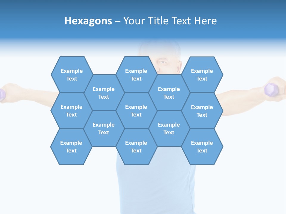 A Man Is Doing Exercises With Dumbbells PowerPoint Template