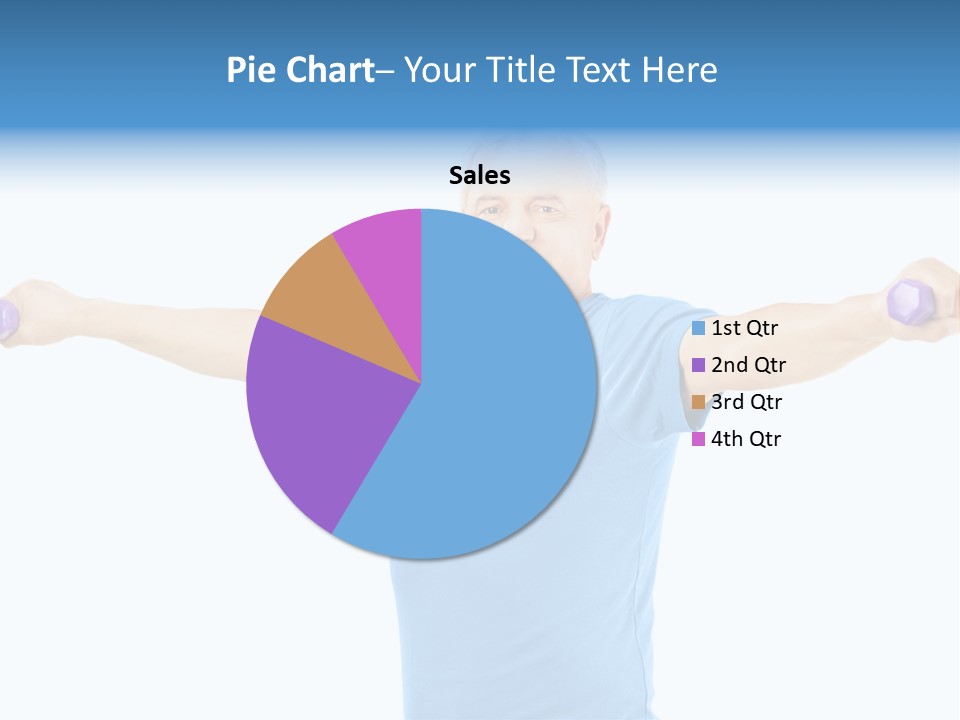 A Man Is Doing Exercises With Dumbbells PowerPoint Template