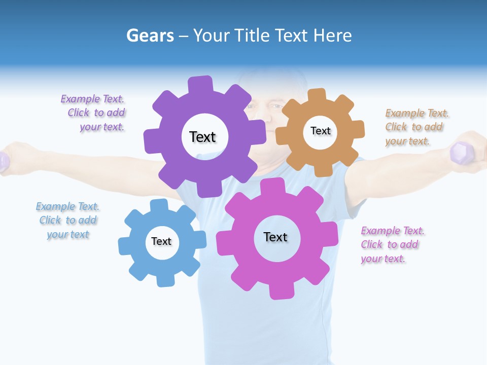 A Man Is Doing Exercises With Dumbbells PowerPoint Template