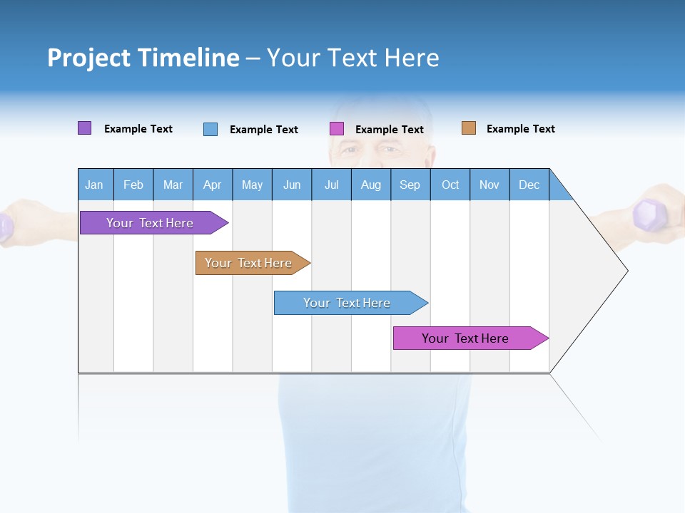 A Man Is Doing Exercises With Dumbbells PowerPoint Template
