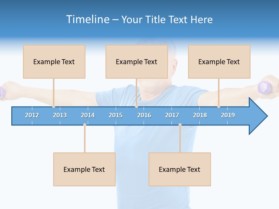 A Man Is Doing Exercises With Dumbbells PowerPoint Template