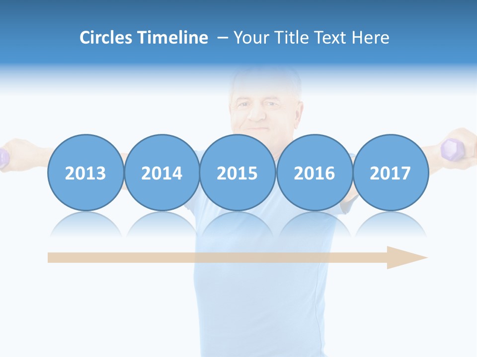 A Man Is Doing Exercises With Dumbbells PowerPoint Template