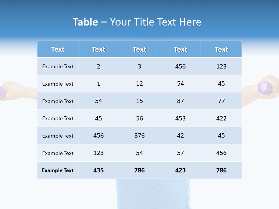A Man Is Doing Exercises With Dumbbells PowerPoint Template