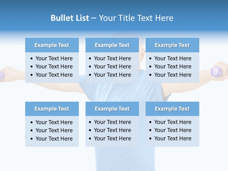 A Man Is Doing Exercises With Dumbbells PowerPoint Template