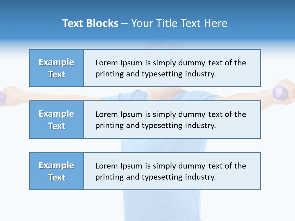 A Man Is Doing Exercises With Dumbbells PowerPoint Template