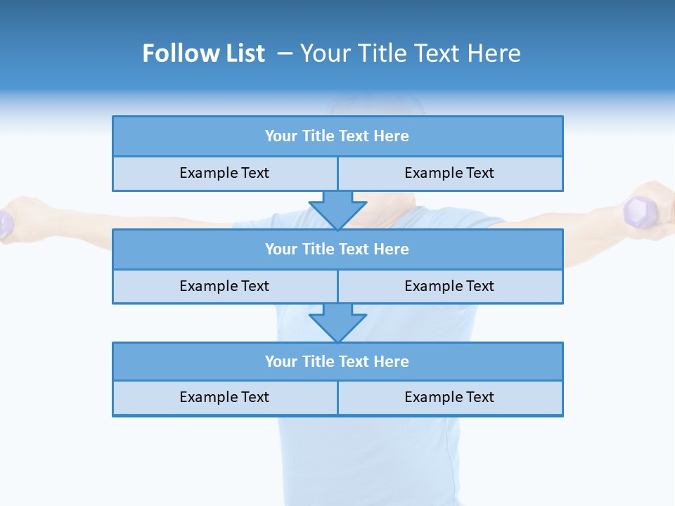 A Man Is Doing Exercises With Dumbbells PowerPoint Template