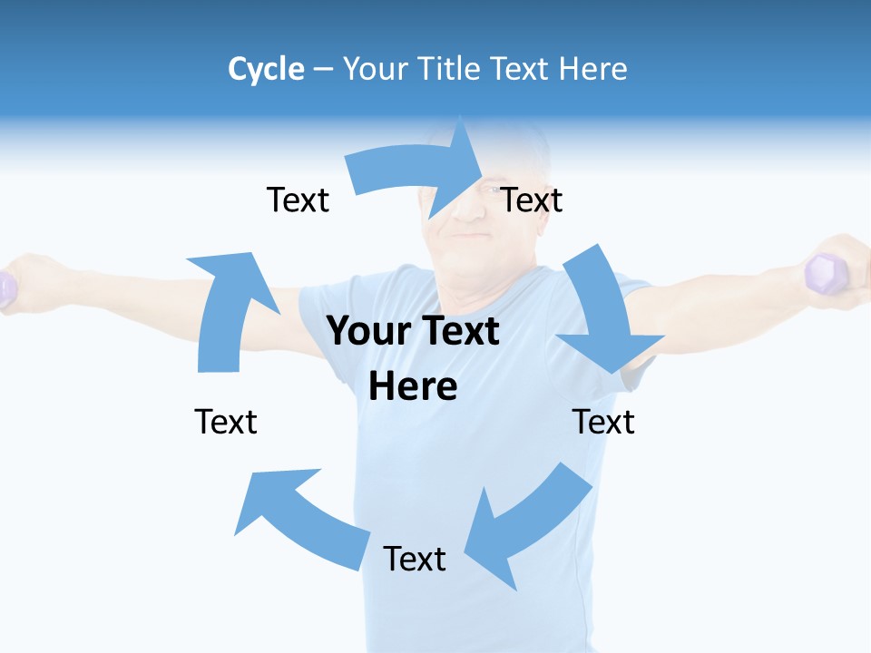 A Man Is Doing Exercises With Dumbbells PowerPoint Template