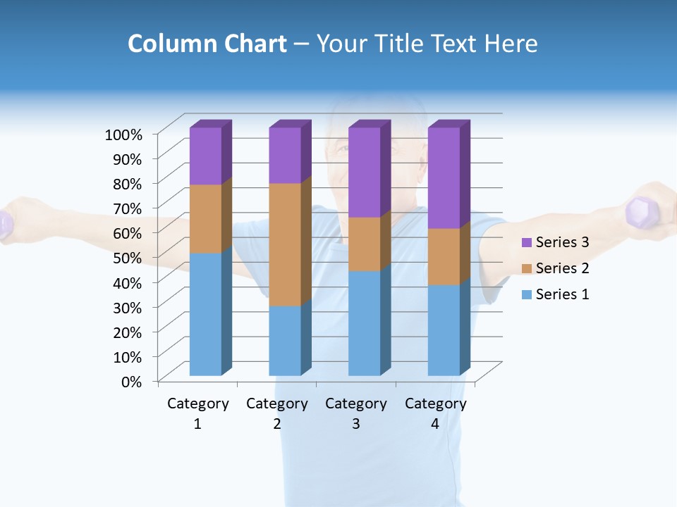 A Man Is Doing Exercises With Dumbbells PowerPoint Template