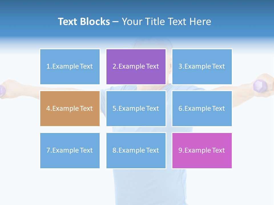 A Man Is Doing Exercises With Dumbbells PowerPoint Template