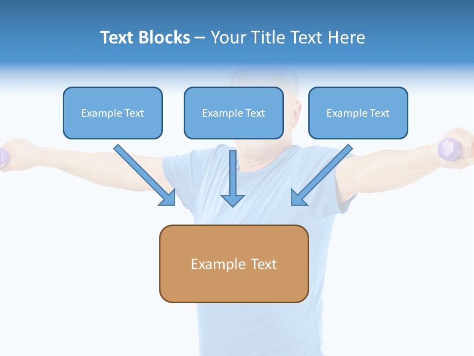 A Man Is Doing Exercises With Dumbbells PowerPoint Template