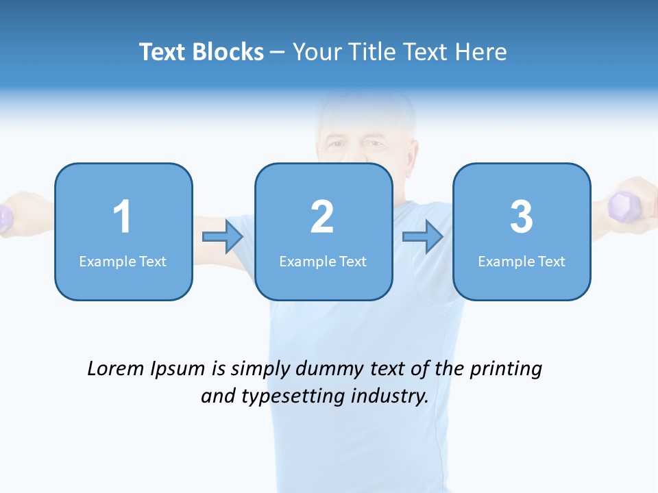 A Man Is Doing Exercises With Dumbbells PowerPoint Template