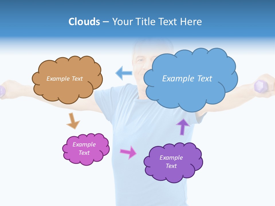 A Man Is Doing Exercises With Dumbbells PowerPoint Template