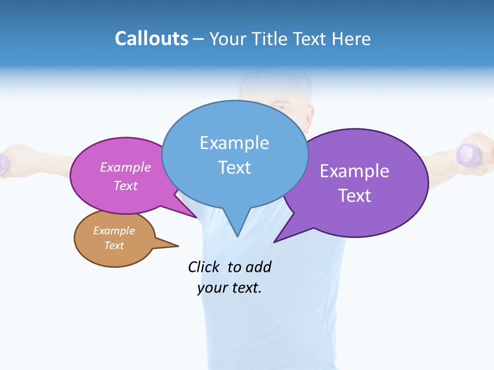 A Man Is Doing Exercises With Dumbbells PowerPoint Template