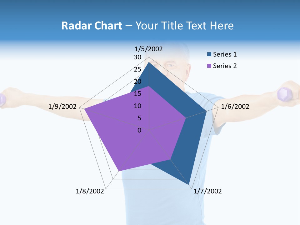 A Man Is Doing Exercises With Dumbbells PowerPoint Template