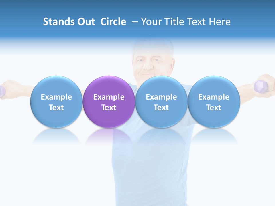 A Man Is Doing Exercises With Dumbbells PowerPoint Template