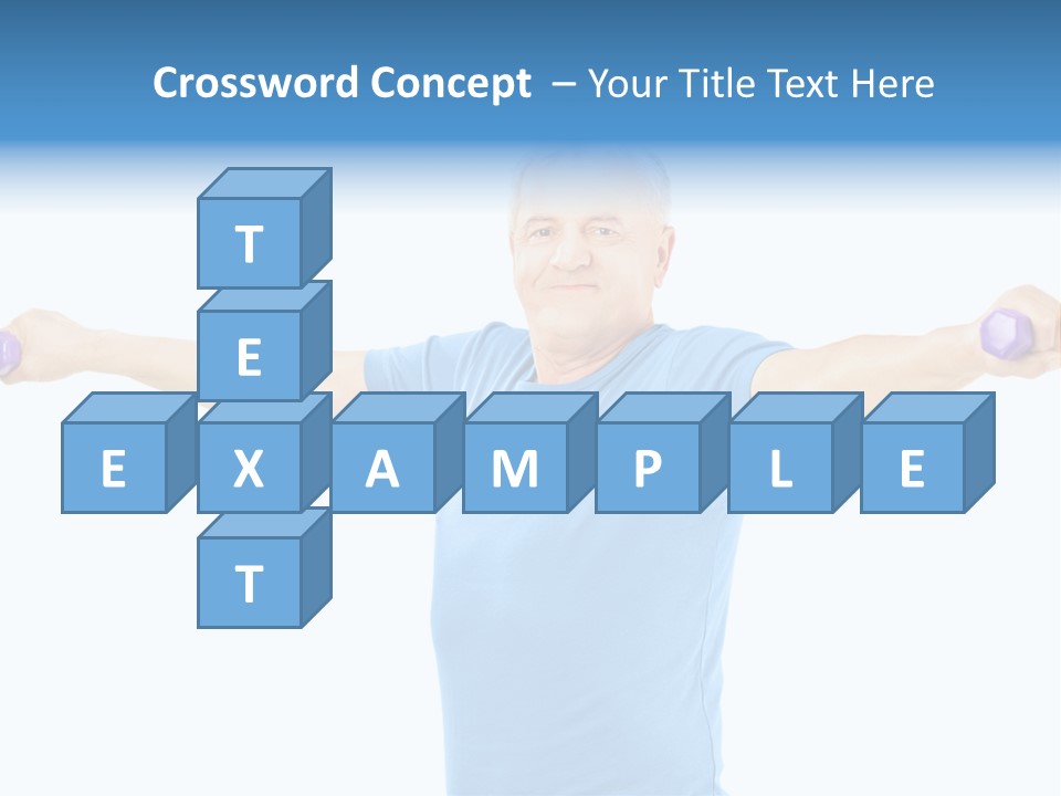 A Man Is Doing Exercises With Dumbbells PowerPoint Template