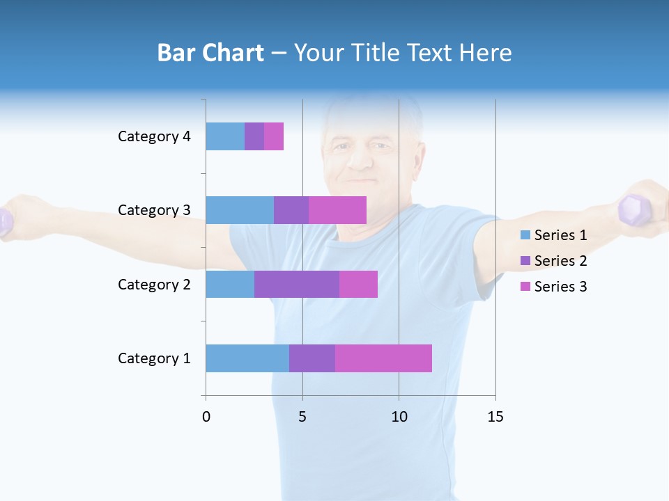 A Man Is Doing Exercises With Dumbbells PowerPoint Template