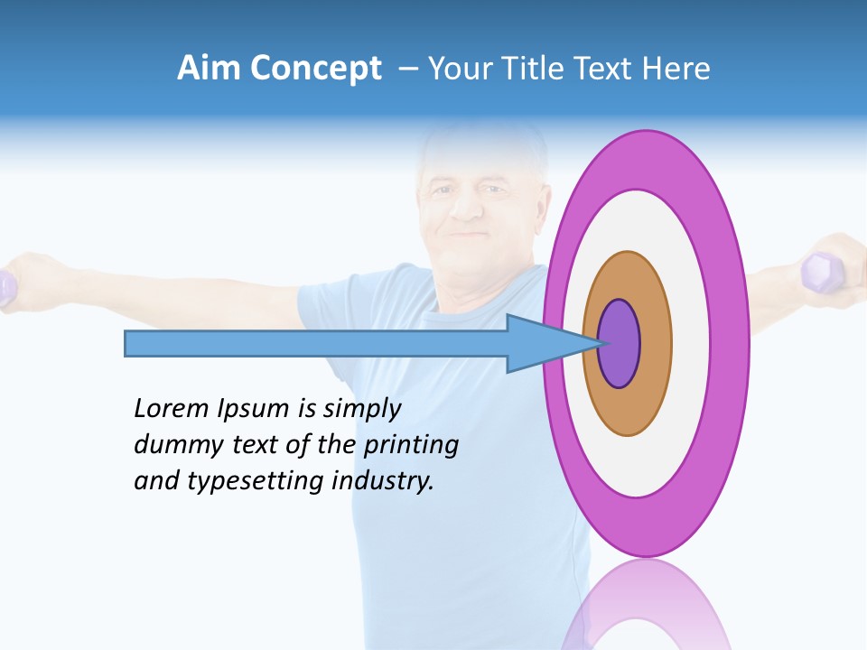 A Man Is Doing Exercises With Dumbbells PowerPoint Template