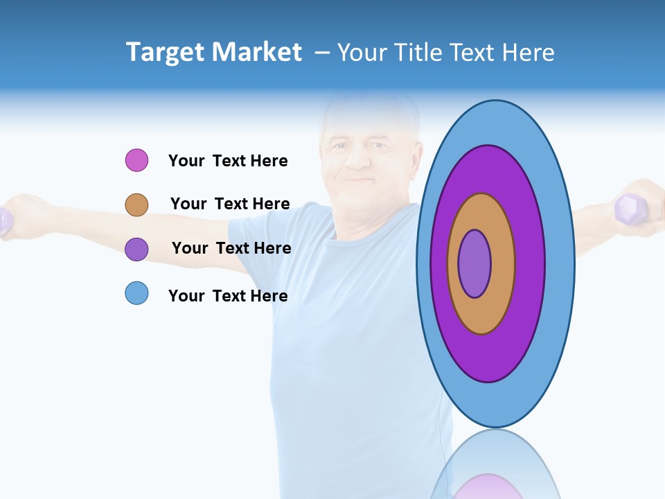 A Man Is Doing Exercises With Dumbbells PowerPoint Template