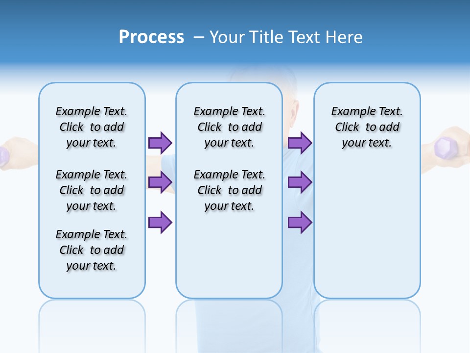 A Man Is Doing Exercises With Dumbbells PowerPoint Template
