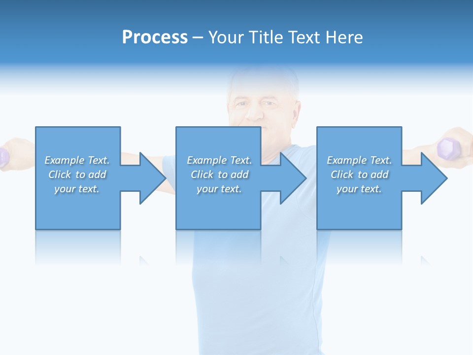 A Man Is Doing Exercises With Dumbbells PowerPoint Template