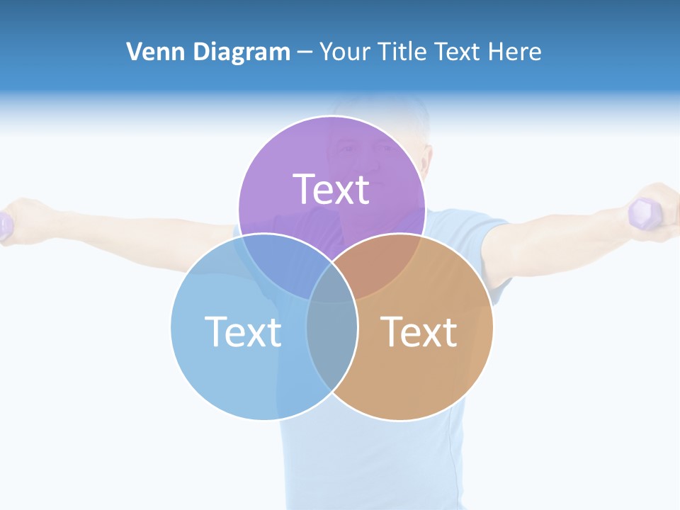 A Man Is Doing Exercises With Dumbbells PowerPoint Template