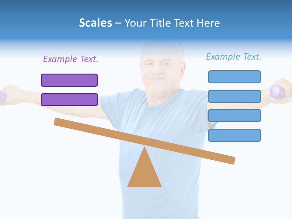 A Man Is Doing Exercises With Dumbbells PowerPoint Template