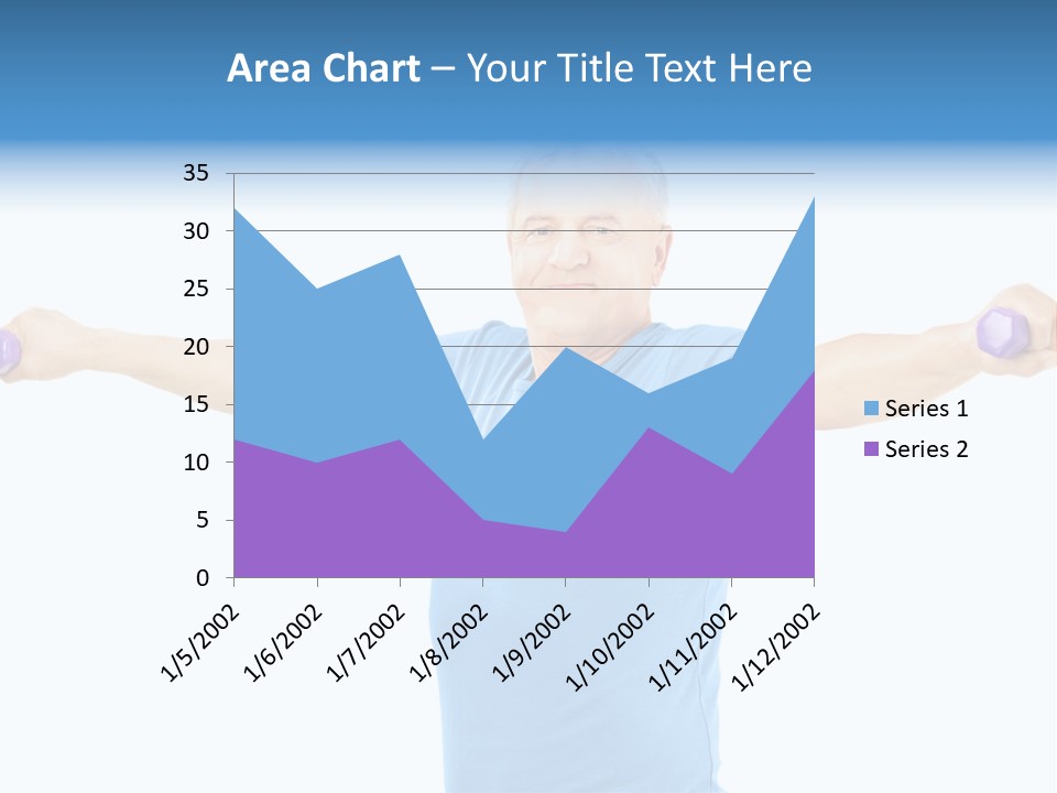 A Man Is Doing Exercises With Dumbbells PowerPoint Template