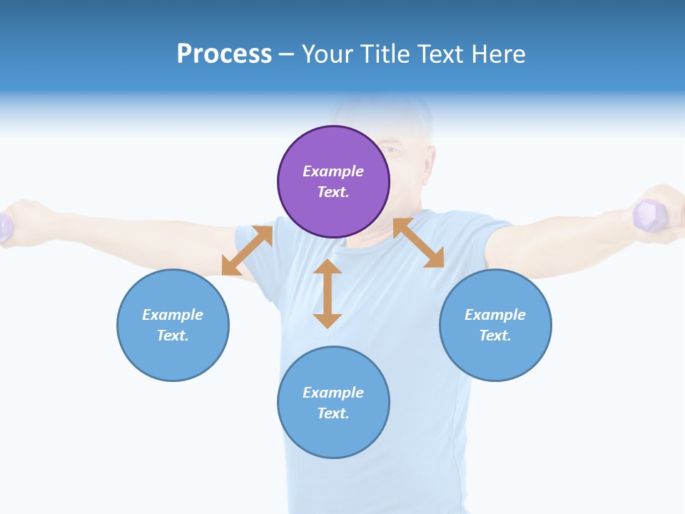 A Man Is Doing Exercises With Dumbbells PowerPoint Template